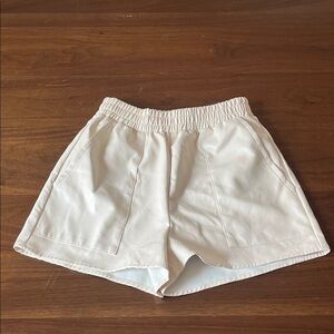 SHEIN Cream High Waist Women's Shorts